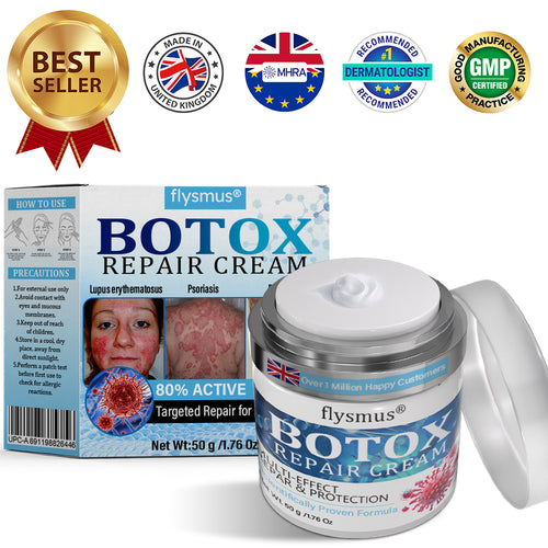 ✅ Made and Shipped from the UK | flysmus® Botox Repair Cream 🧑🏼⚕️ Anti-aging, Skin Repair, Acne and Dark Spot Treatment, Wart and Mole Removal, and Psoriasis Treatment🍀
