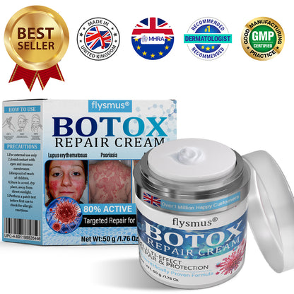 ✅ Made and Shipped from the UK | flysmus® Botox Repair Cream 🧑🏼‍⚕️ Anti-aging, Skin Repair, Acne and Dark Spot Treatment, Wart and Mole Removal, and Psoriasis Treatment🍀