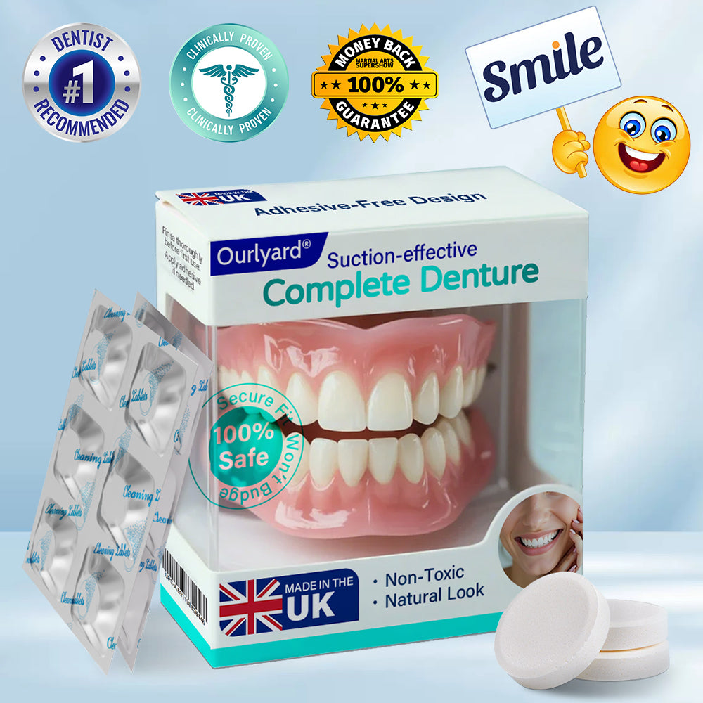 ✅ Made and Shipped from the UK | Ourlyard® Suction-fit Complete Denture🌷
